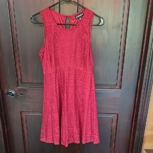 My Mchelle Red Lace Mini Dress NEW W/TAGS